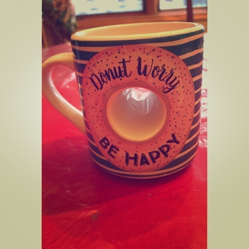 Donut Worry , Be Happy cup